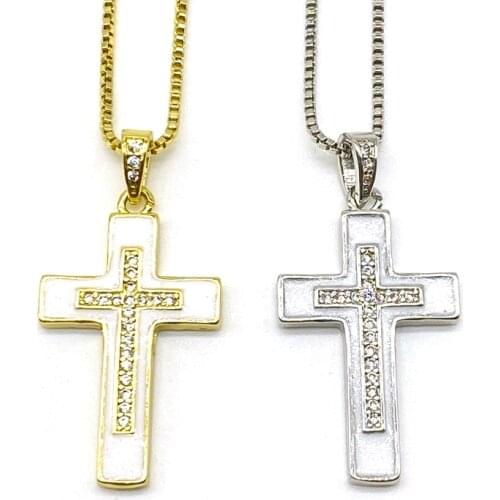 5pcs/lot Newest Arrival Enamel Jewelry Cross Pendants Necklaces