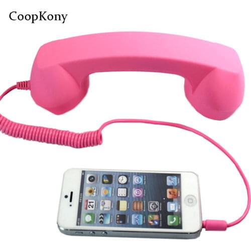 CoopKony 3.5mm Audio AUX Volume Control Earphone Phone Handset Speaker Microphone Phone Call Receiver For iPhone4S 5 6 Android