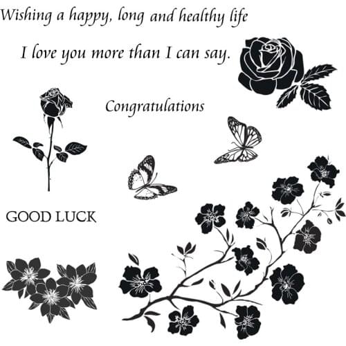 AZSG Sincere Blessings Clear Stamps For DIY Scrapbooking Decorative Card Making Crafts Fun Decoration Supplies