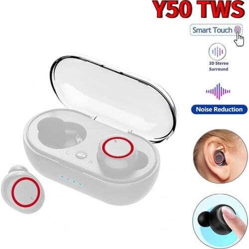 Y50 TWS Wireless headphones V5.0 Earphone Bluetooth Sport Earbuds Sport Stereo Waterproof Headsets With Mic For smart phone