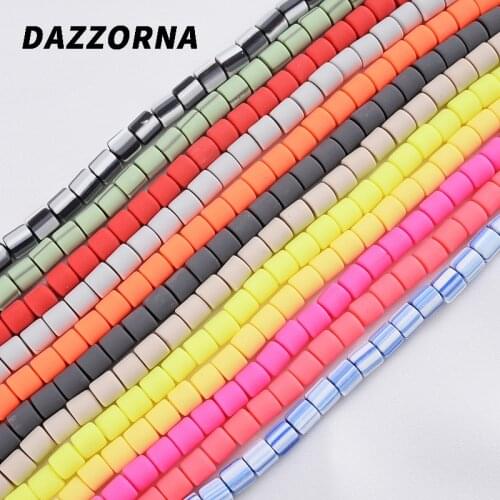 New Colorful Barrel Shape Polymer Clay Beads Charm Tube Loose Spacer Beads For Jewelry Making DIY Bracelet Necklace Accessories