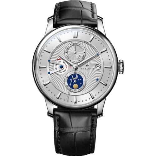 PONIGER Luxury Men Watch, Mens Automatic Wrist Watches 50M Waterproof Self Wind Mechanical Wristwatches Sapphire Month Week Date