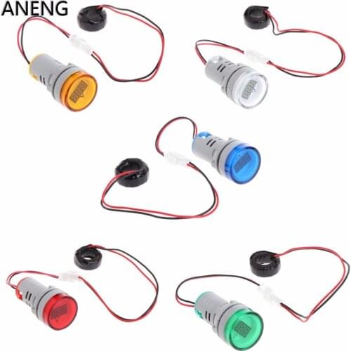 ANENG AC 220V 0-100A Digital Ammeter 22mm Display Monitor Current Measuring Meter