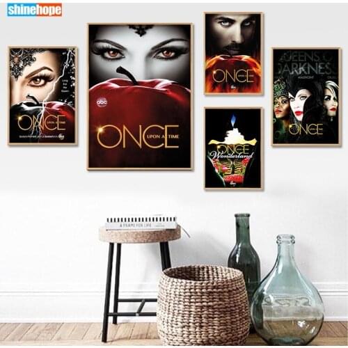 Custom once upon a time Poster Canvas Poster 30X45cm,40X60cm Art Home Decoration Cloth Fabric Wall Poster Print Silk Fabric