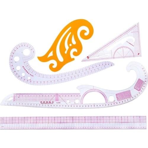 KAOBUY 5Pcs Sewing Ruler DIY Clothing Sample Grading Sewing Tailor Curve Cutting Rulers Plastic Patchwork Tool
