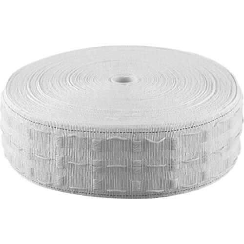 40m Pull Pleated Tape White Ribbon Belt Durable Multifunctional Sewing DIY Home Portable Practical Polyester Curtain Header