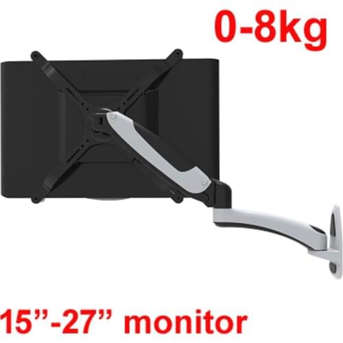 DL-112GM-N TV Wall Mount 15-27" LCD Monitor Holder Gas Spring NO hole free Lifting Swivel Stretchable Stands Long Arm TV bracket