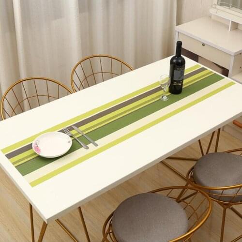 Fyjafon Table Runner PVC Heat resistant 30*180 Anti-slip Table Runners Hotel Dustproof Washable Table Runner for Dining Table