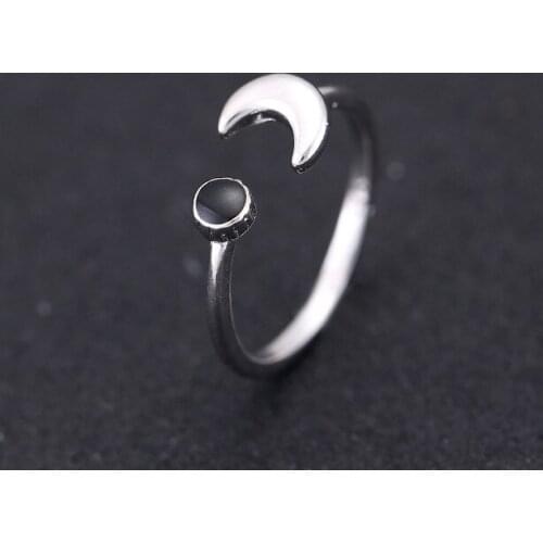 Original Design Bohemian Retro Moon Ring For Women Fashion Open Finger Rings Female Boho Jewelry
