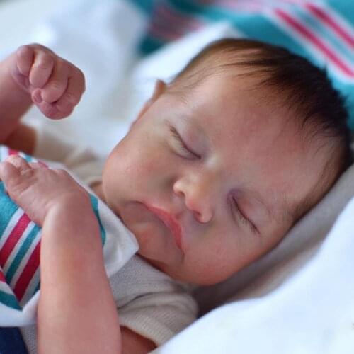 HoomaiPopular Reborn Doll Kit Sleeping Levi Very Soft Hands Unpainted Unfinished Doll Parts DIY