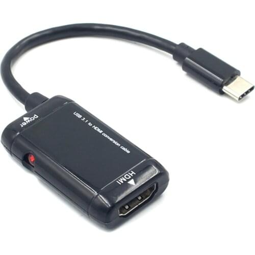USB 3.1 to HDMI Conversion Adapter Portable for Mobile Phone Tablet Projector PUO88