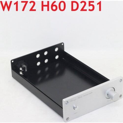 Preamp Amplifier Housing DIY Earphone Amp Power Amplifier Supply Chassis PSU Box Preamplifier Enclosure Home Audio W170 H60 L251