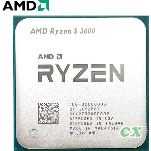 AMD Ryzen 5 3600 R5 3600 3.6 GHz Six-Core Twelve-Thread CPU Processor 7NM 65W L3=32M 100-000000031 Socket AM4