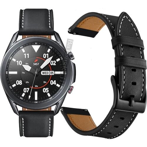 New Genuine Leather Watch Bands For Samsung Galaxy Watch3 45mm Replacement band For Galaxy Watch 3 41mm Wrist Strap Accessories