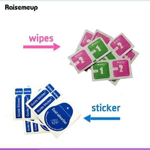 100PCS for iPhone X 8 7 6s Wet Dry Cleaning Wipes Removal Paper Dust Absorber Sticker for Camera Lens Optical LCD Screen Cleaner