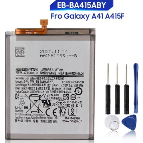 Original Replacement Samsung Battery For Galaxy A41 A415F EB-BA415ABY Genuine Phone Battery 3500mAh