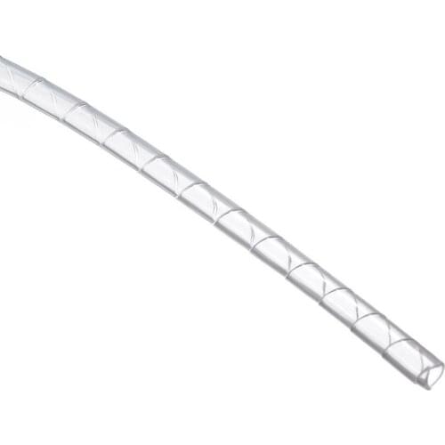 ID 11mm x OD 12mm 10meters Spiral Wrap Tube Transparent Cable Wire Tidy Wrap PC Home Cinema TV Management Organizing Kit