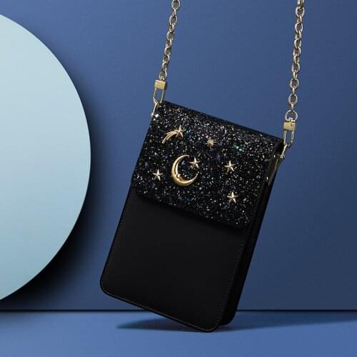 Luxury Brand Women Bag Small PU Leather Starry Sky Mobile Phone Package High Quality Shoulder Bag 2021 New Crossbody Bag Lady