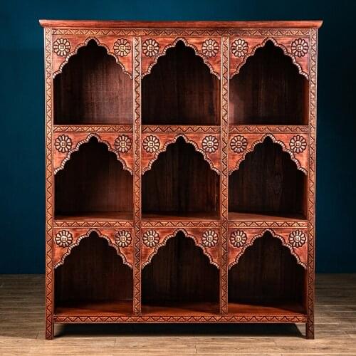 Thai Wooden Carved Vintage Display Cabinet Antique Cabinet Boutique Display Cabinet Southeast Asian Hall Duobao Pavilion