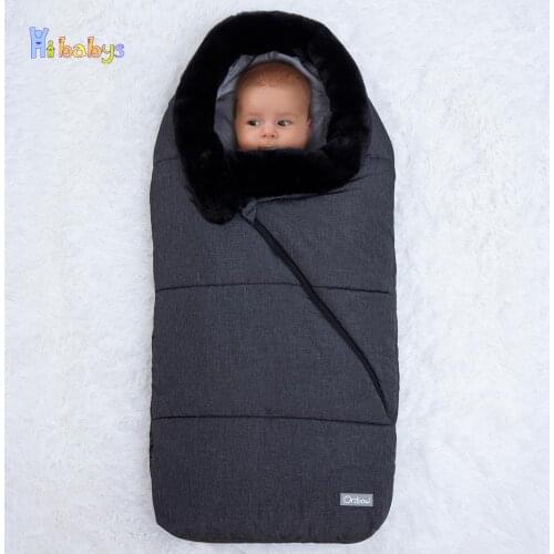 Warm Baby Sleeping Bag Newborn Snowproof Stroller Footmuff Cocoon For Sleep Infant Windproof Thicken Sleep Sacks 0-36M