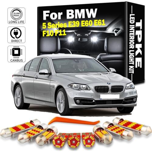 For BMW 5 Series E39 E60 E61 F10 F11 1996-2017 Vehicle LED Interior Map Dome Roof Light Kit Canbus Car Accessories
