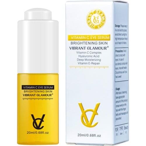 20ML Vitamin C Eye Serum for Women Anti-Wrinkle Moisturizing Remove Dark Circles Fades Fine Lines Eye Care Oil Skin Care