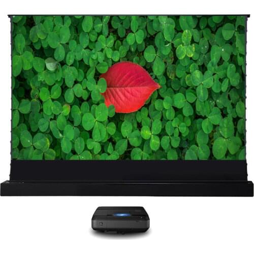 Vividstorm A2HALRU 16:10 Electric Tab-tensioned Floor Screen, with ALR Material, Wireless 12V Projector Trigger