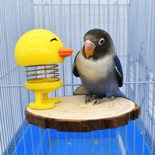 Funny Parrot Toys Stand Moving Bird Cage Platform Bird Toys Supplies Perching Stick Bird Stand Relieve Stress