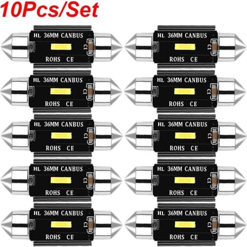 10Pcs C5W C10W Led Bulbs Car Interior Dome Lamp 31mm 36mm 39mm 41mm Car Festoon Light Lamps Super Bright Car Reading Bulb