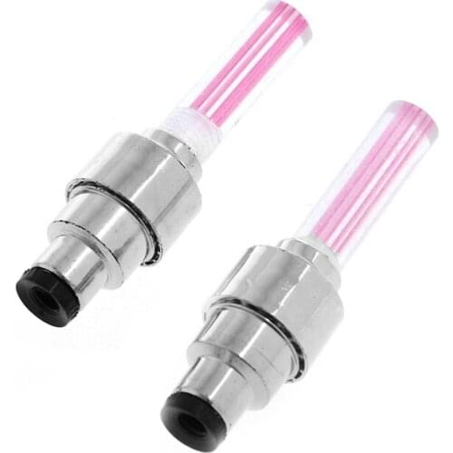 2Pcs Bike Lights Bicycle Tyre Tire Valve Cap Wheel Spokes LED Light 4 Color