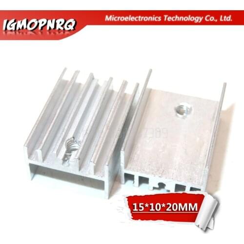 10pcs Aluminum Heatsink Radiator 15*10*20mm Transistor TO-220 hjxrhgal For Transistors TO220 white