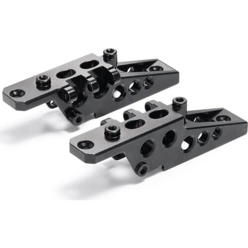 AXSPEED 1 Pair Black Sliver Front Rear Axle Shock Link Mount for 1/10 RC Crawler Axial Wraith 90018 90048