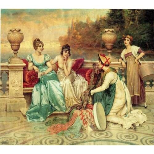 Free shipping home wall art decoration pictures classical court figure noble lady canvas prints oil painting printed on canvas