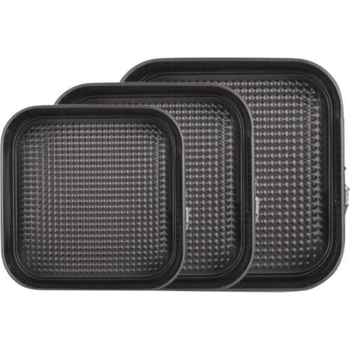 Big Deal 3Pcs Square Shape Cake Tins Mold Non Stick Baking Bake Trays Pan Kitchen Dining Bar Bread Loaf Pate Toast Cakes Movable