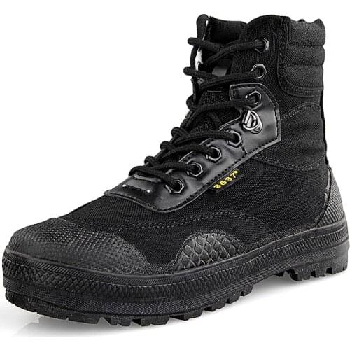 Military Training Climbing Antislip Wearproof Camouflage Canvas Shoe Mens Outdoor Sports Hunting Hiking Camping Breathable Shoes