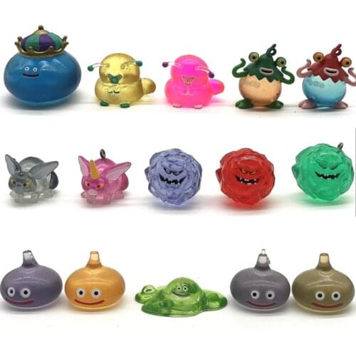 Dragon Quest Crystal Monster model toy Slime Keychain
