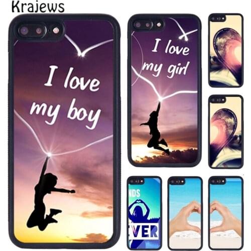 Krajews Love Hearts Best Friends Besties Heart Matching Phone Case For iPhone X XR XS 11 12 Pro MAX 7 8 Plus Samsung S7 S8 S9