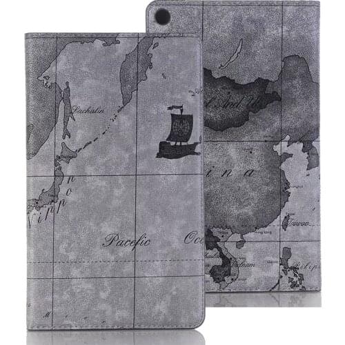 Print Map Coque For Huawei Mediapad T3 8.0 KOB-L09 KOB-W09 Case Card Slot Leather PU Stand Flip Cover For Huawei T3 8.0 Case
