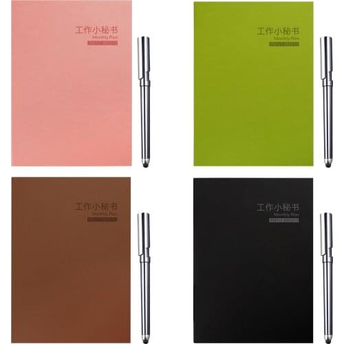 July.2021 to Dec.2022 Monthly Daily Calendar Schedule Planner Notebooks with Stylus Pen for Home Office School A4 Size