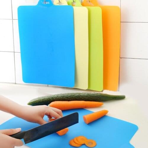 39*25cm Flexible PP Plastic Non-slip Hang Hole Cutting Board Food Slice Cut Chopping Block Kitchen Cooking Tools Cheese Board