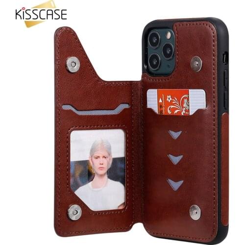 KISSCASE Leather Wallet Case For Samsung S20 Plus S20 S8/S9/S10 Plus S10E Note 8 9 10 Plus S10 5G A50 A30 Flip Card Slots Cases