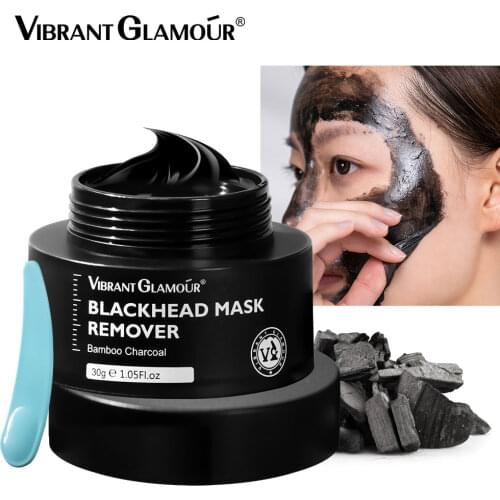 VIBRANT GLAMOUR New Bamboo Charcoal Blackhead Remover Nose Mask Peeling Mask Deep Cleansing Shrink Pore Moisturizing Skin Care