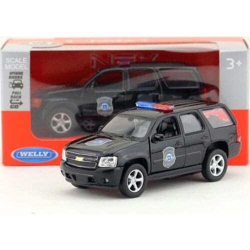 Welly DieCast Model/1:36 Scale/2008 CHEVROLET TAHOE Police Toy Car/Pull Back Educational Collection/Childrens gift/Collection