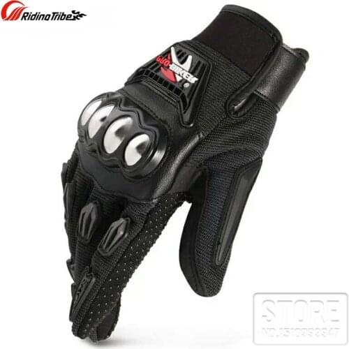 Motorcycle stainless Steel gloves motorcycling Full Finger glove Motocross luva motociclista motorbike guantes de moto glove