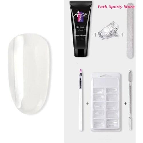 False Nail Kit Nail Extension Gel Kit Builder Gel Starter Kit DIY at Home Nail Extension Gel Kit Clear Gel Gel Nail