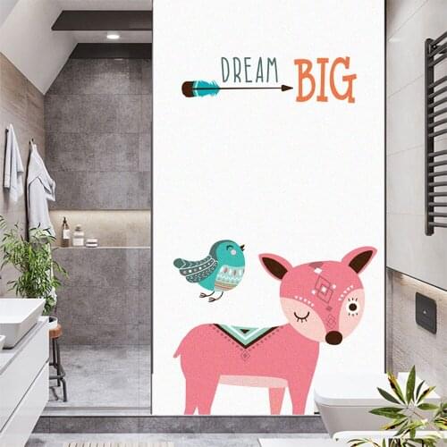 Window Film Privacy Lovely Animals Glass Sticker UV Blocking Heat Control Window Coverings Window Tint for Homedecor