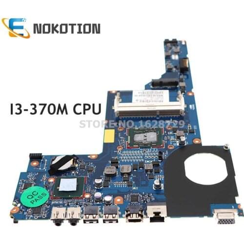 NOKOTION 653087-001 Laptop motherboard For HP Pavilion G6 G6-1000 Intel i3-370M CPU onboard DDR3