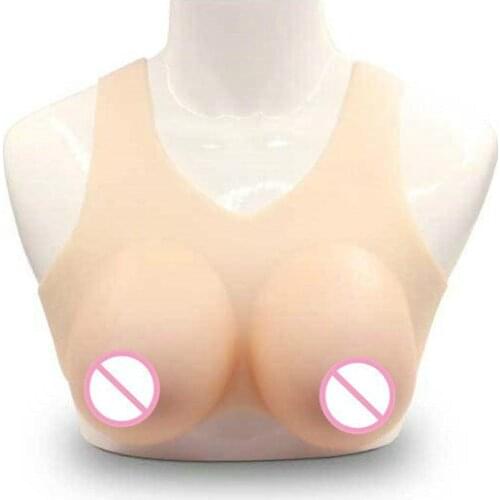 New Full Silicone Crossdresser Breast Form Real Vest Shape No Neck Bust Prosthetic Chest Enhancer Forma De Mama Fake Breast
