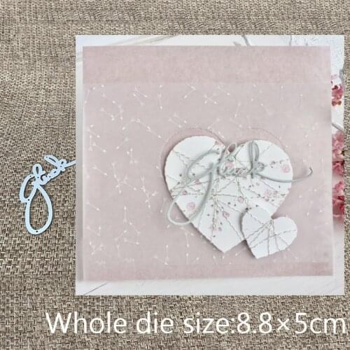 New Design Craft Metal Cutting Die cut dies German luck letter scrapbooking Album Paper Card Craft Embossing die cuts