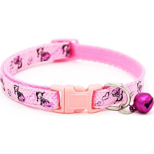 Adjustable Cute Cartoon Girl Pet Neck Strap Necklace Collar for Dog Puppy Cat